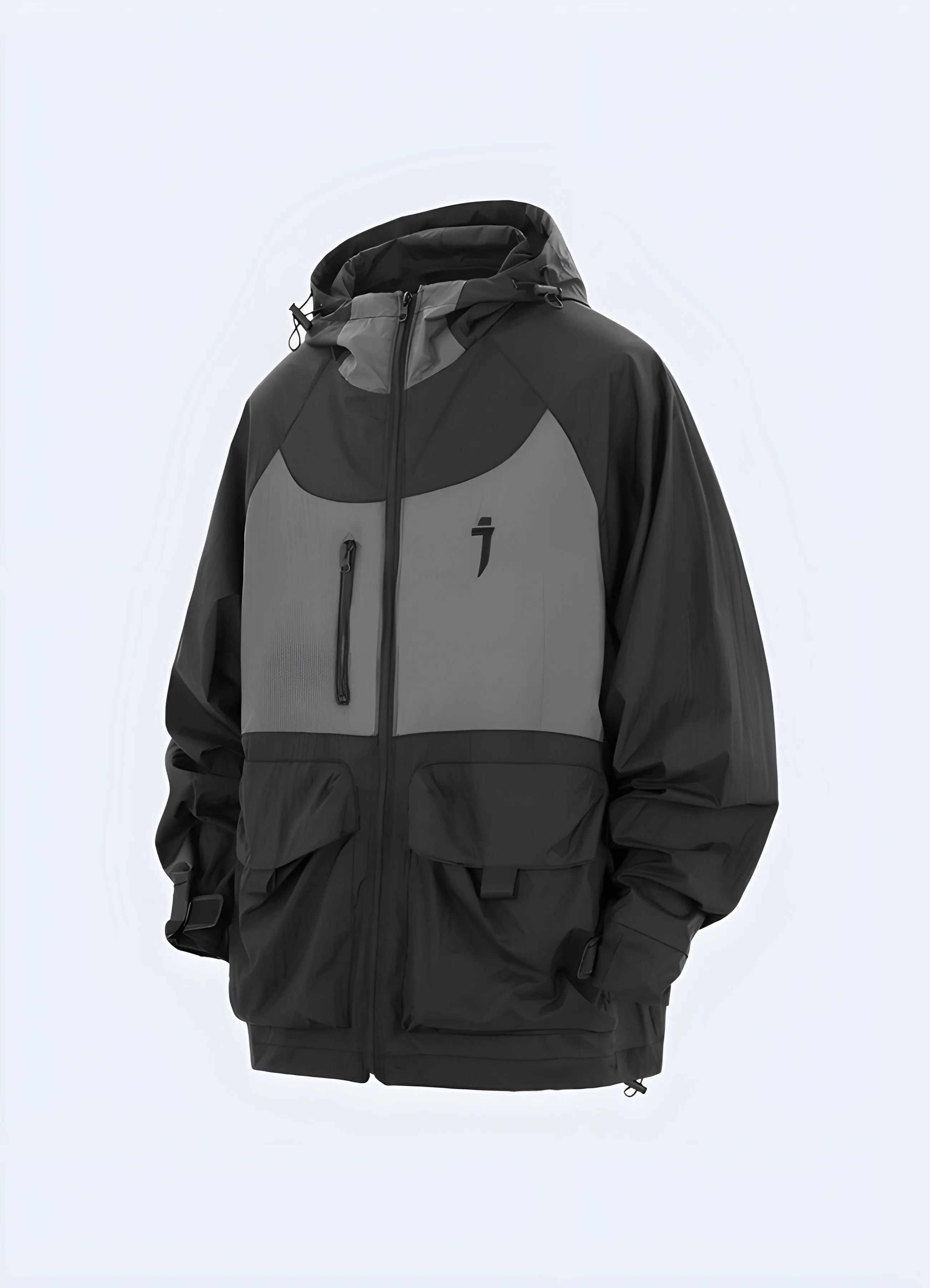 Black Gorpcore Rain Jacket