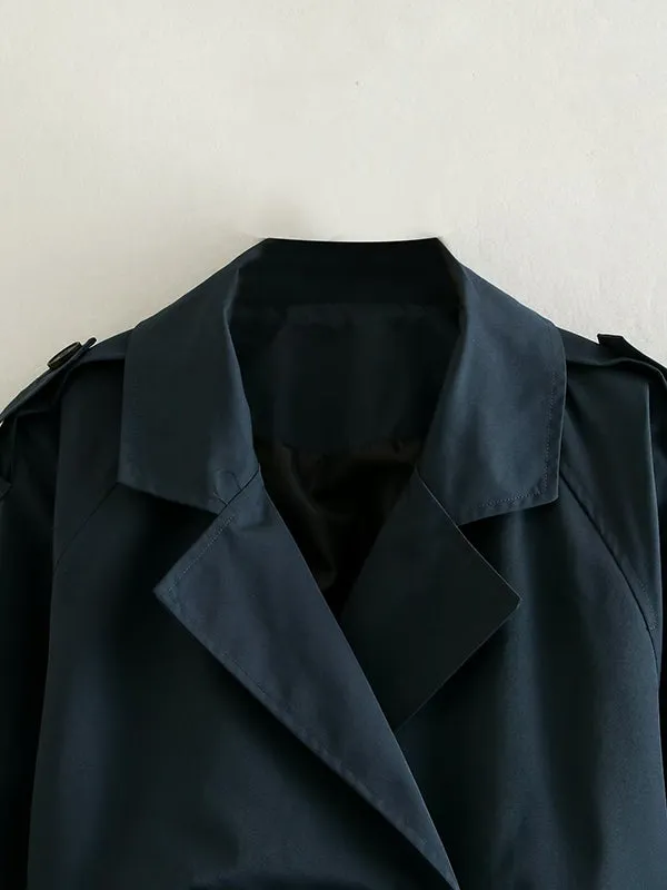 Flytonn-Winter Outfits Christmas Thanksgiving Gift New Year's Eve Outwear Long Sleeves Loose Split-Joint Lapel Jackets