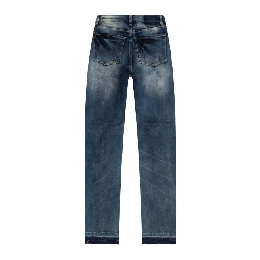 High Rise Super Skinny Heavy Ripoff Jeans - Rio Blue
