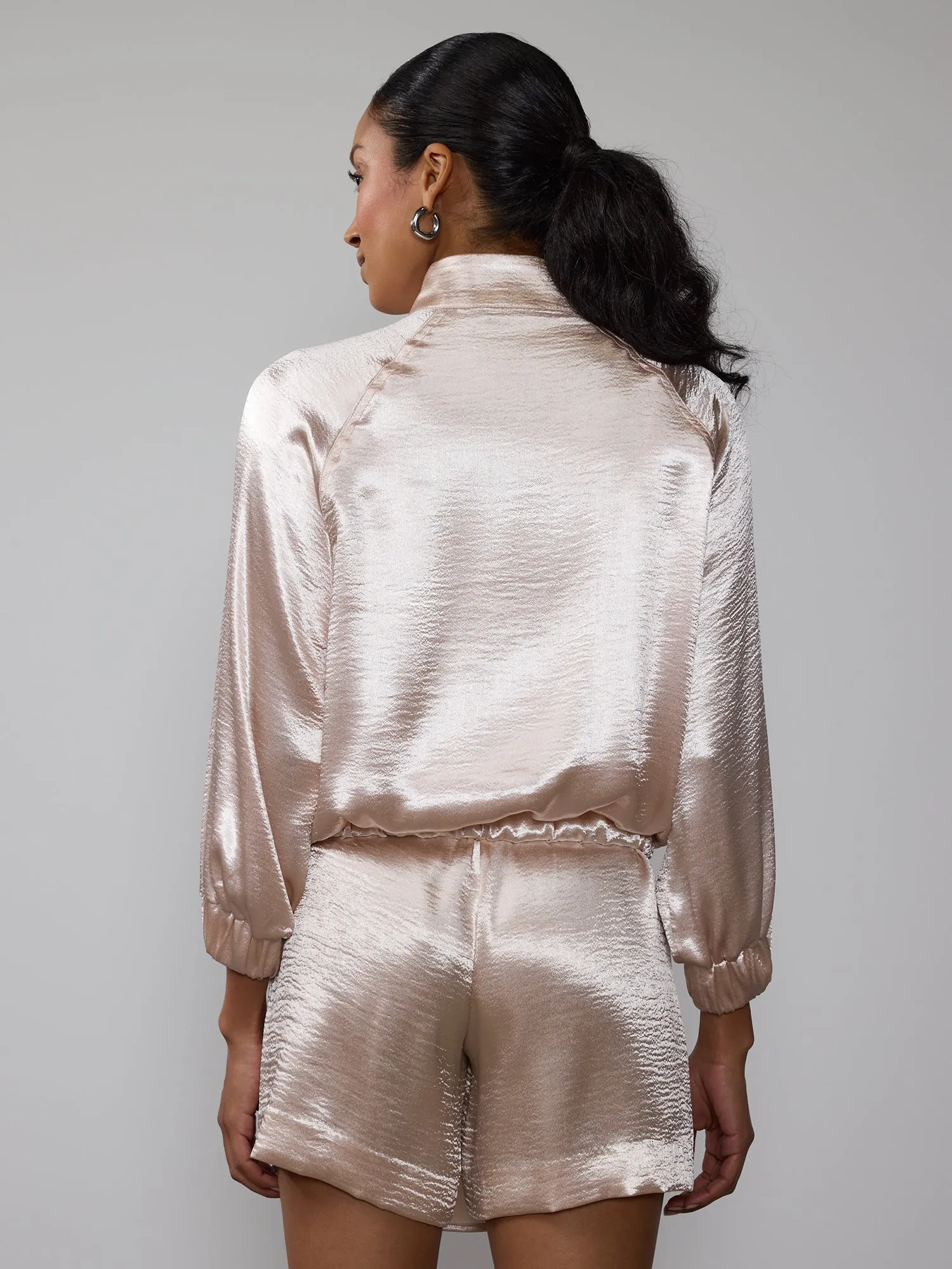 Liquid Shine Bomber Jacket