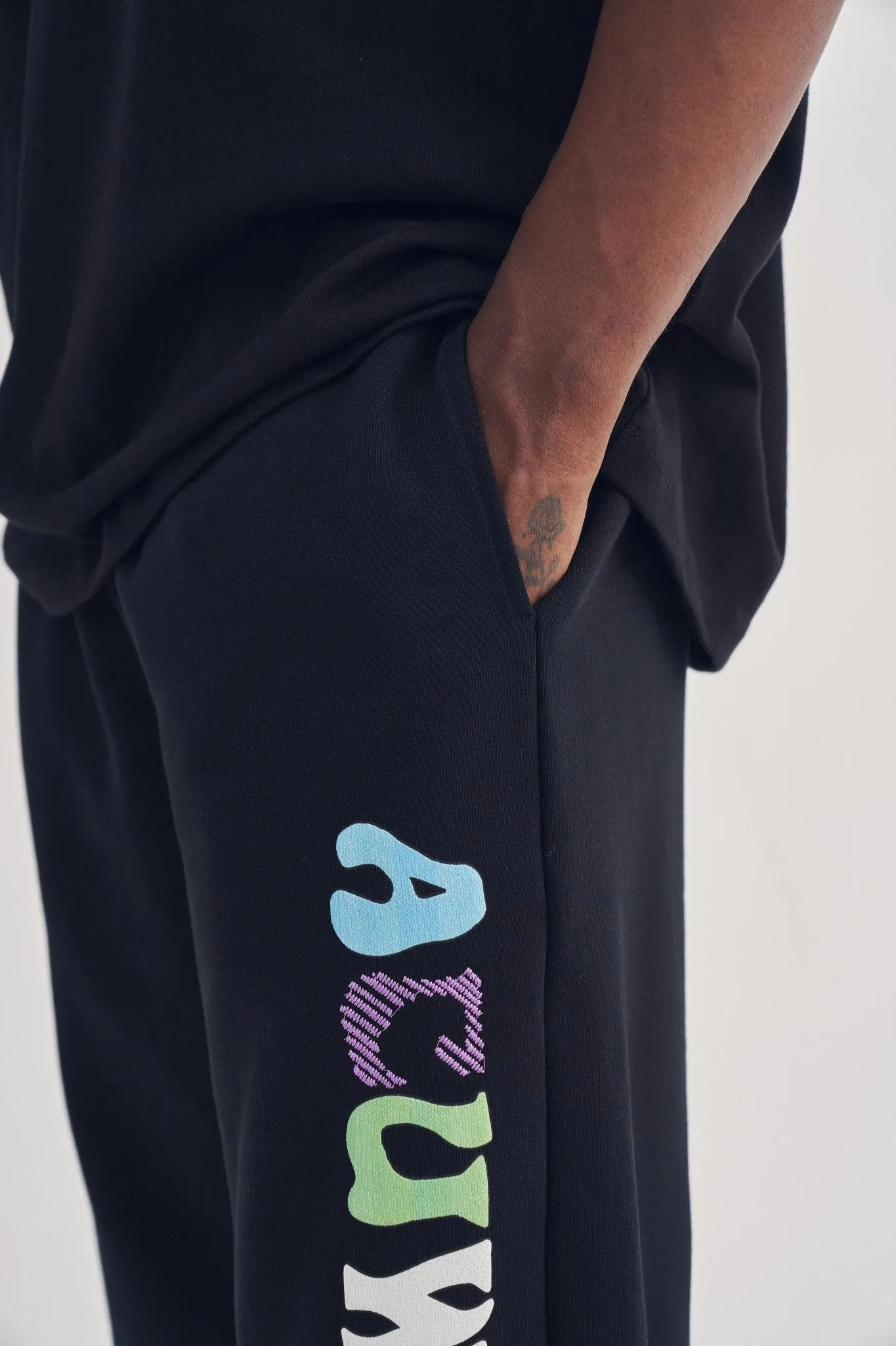 PUNWORLD FLEECE SWEATPANTS BLACK